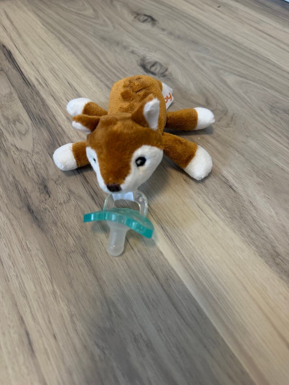 Fox Pacifier Holder Jollypop Razbaby Razbuddy Lovey Stuffed Plush Baby Toy